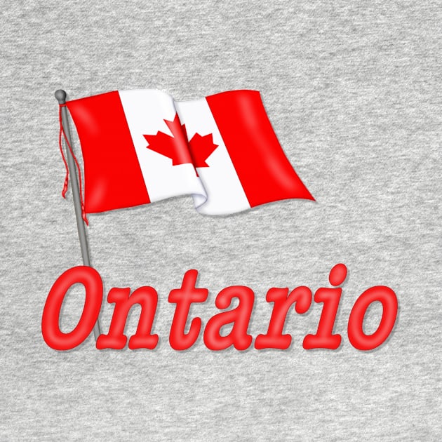 Canada Waving Flag - Ontario by SpiceTree